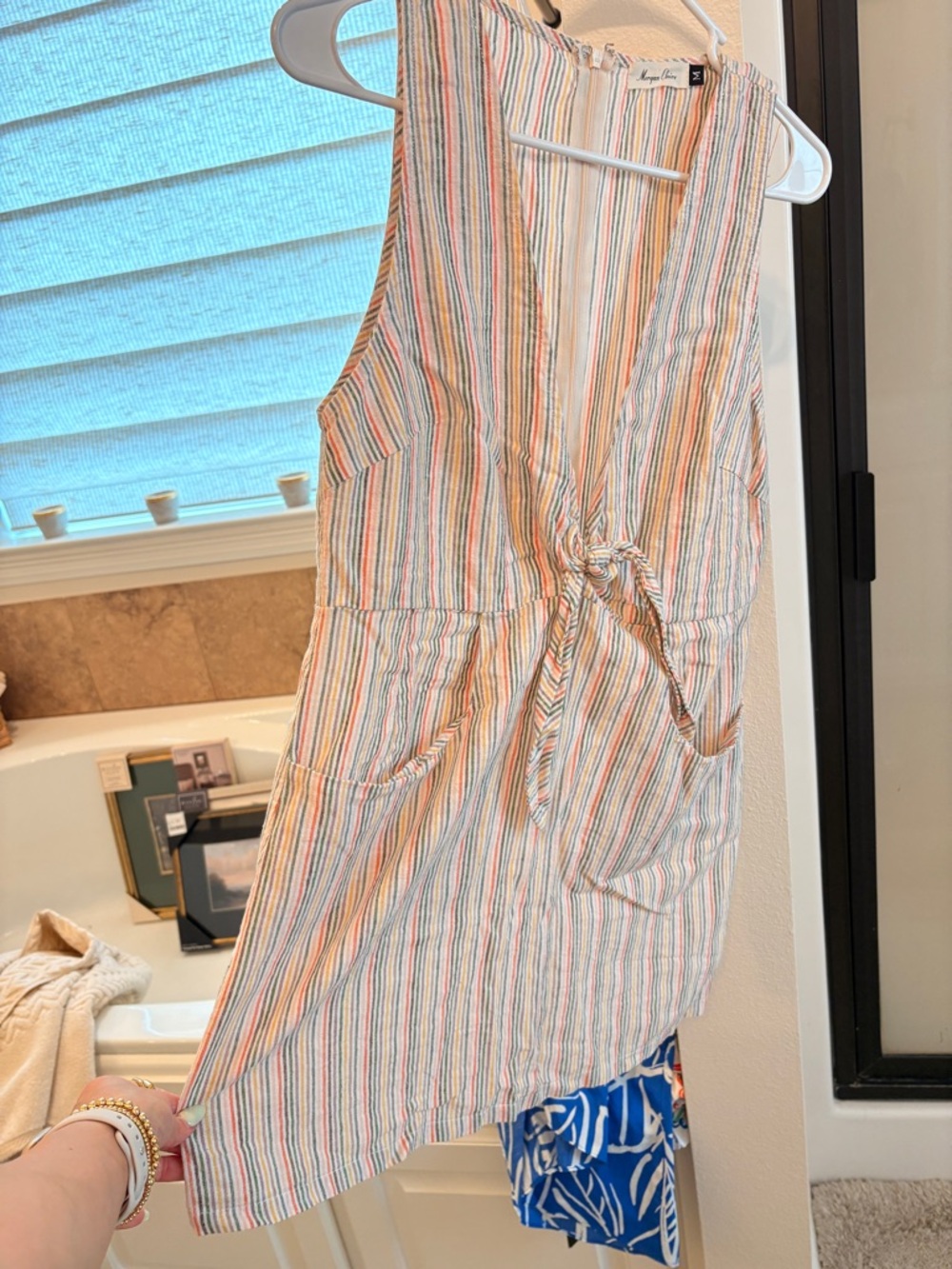 AquaSun Striped Tie-Front Women’s Swim Coverup - Multi